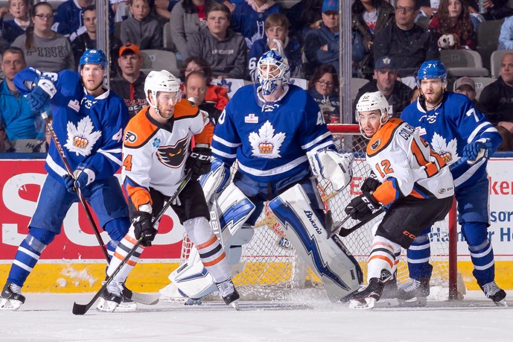 Marlies prevail in seesaw Game 1 The American Hockey League