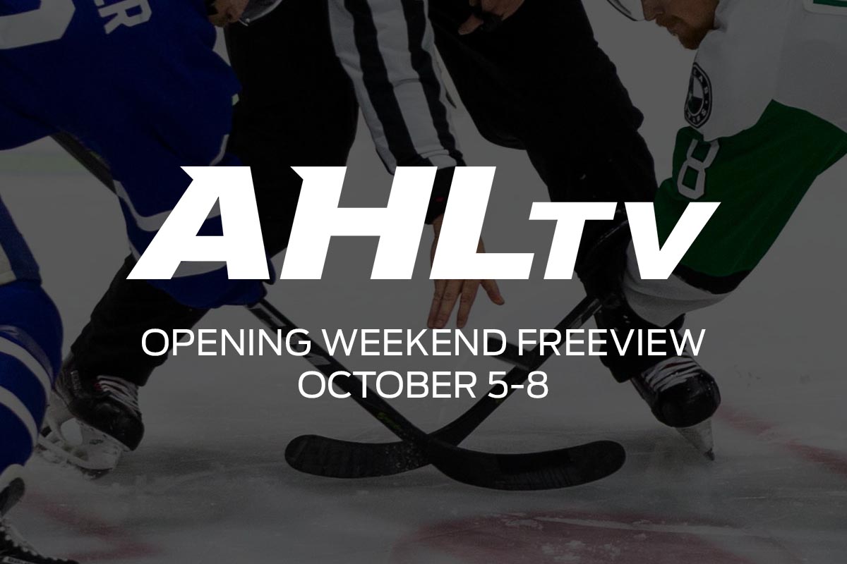Watch opening weekend for free on AHLTV TheAHL The American Hockey League