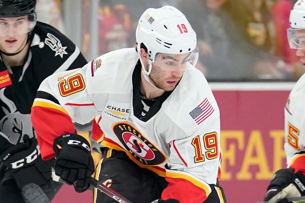 Calgary Flames assign forward Dillon Dube to AHL's Stockton Heat