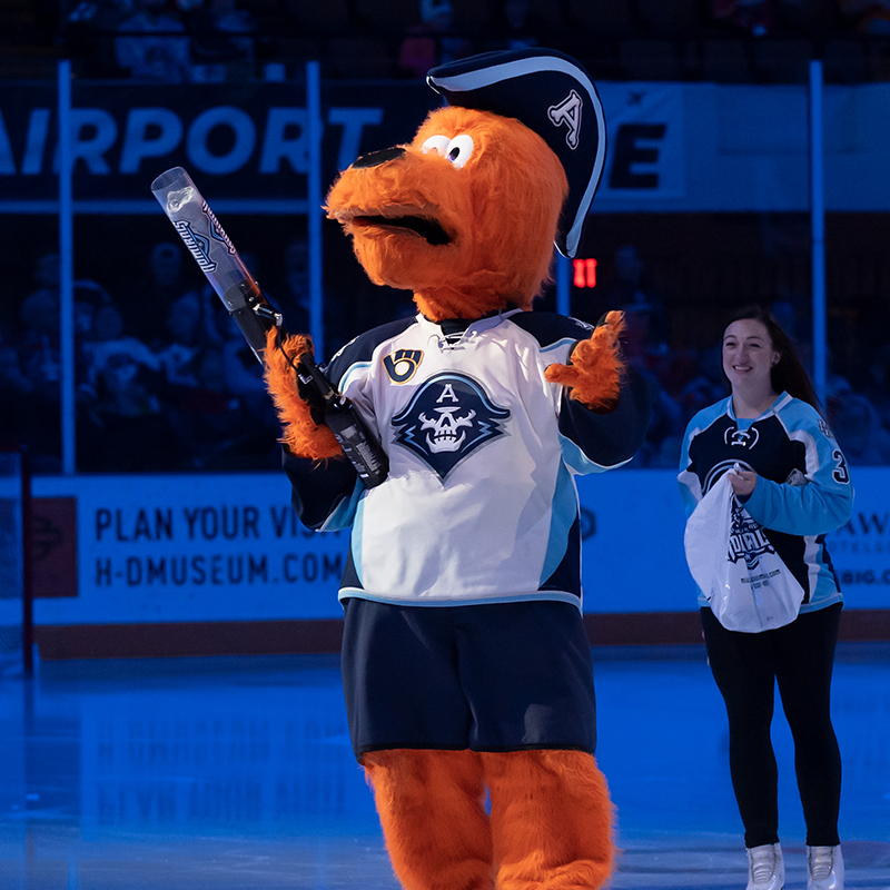 SportsNation -- AHL mascot captures 'Wrestling Night' spirit with
