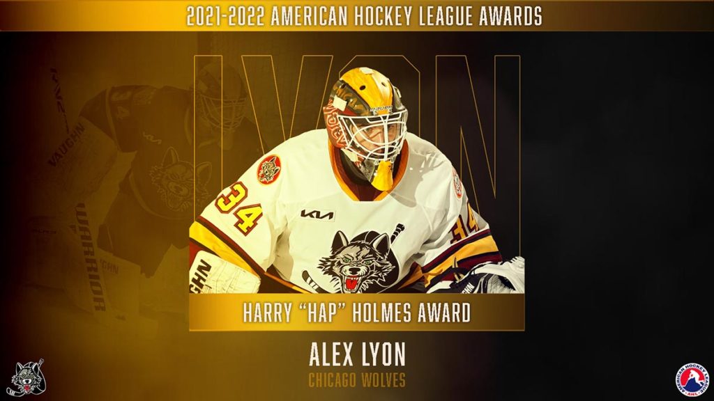 Wolves’ Lyon wins Hap Holmes Award