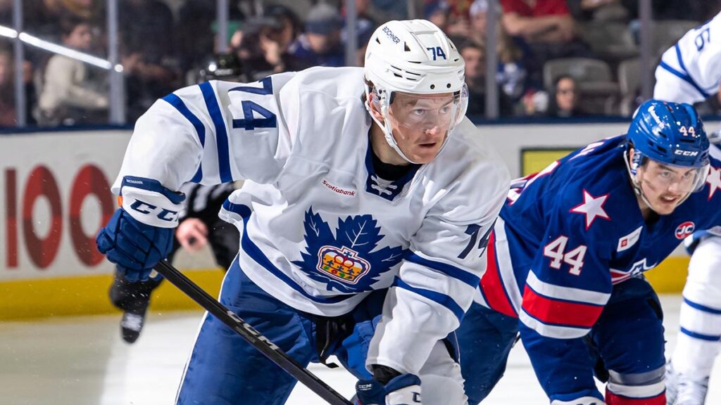 Marlies’ McMann named AHL Player of the Week