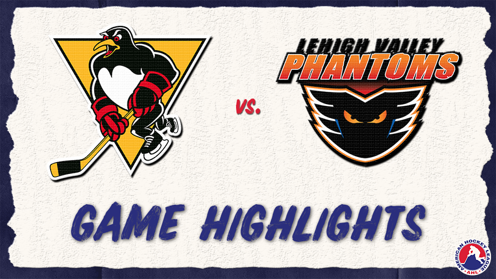 Penguins Vs. Phantoms | Mar. 8, 2024 | TheAHL.com | The American Hockey ...