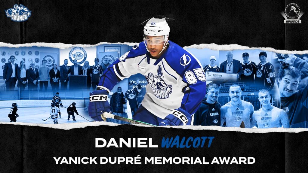 Crunch’s Walcott voted winner of Yanick Dupré Memorial Award