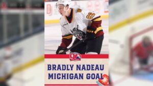 Nadeau with the lacrosse goal!