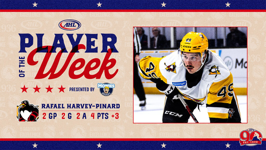 Penguins’ Harvey-Pinard named AHL Player of the Week | TheAHL.com