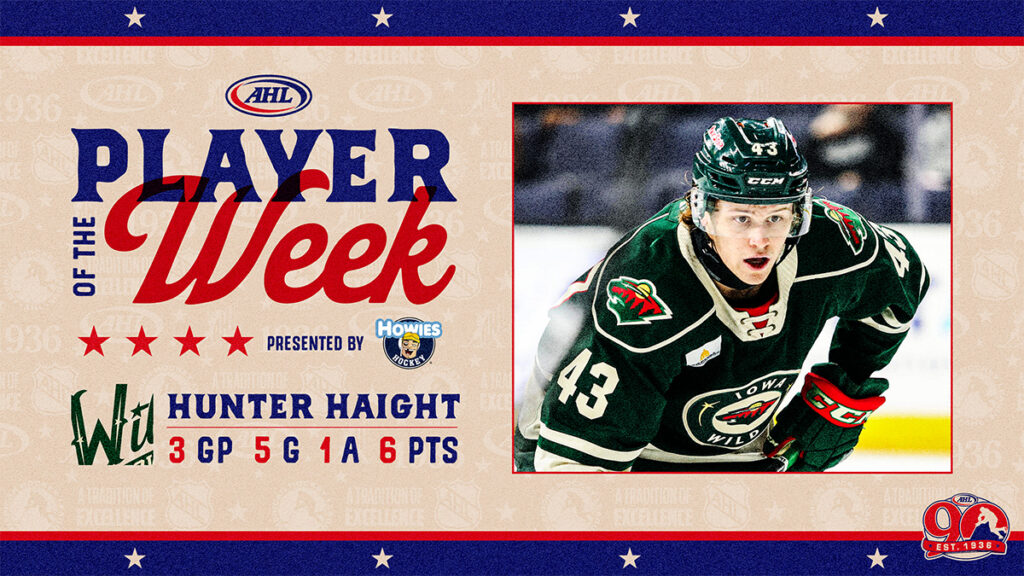 Wild’s Haight named AHL Player of the Week | TheAHL.com