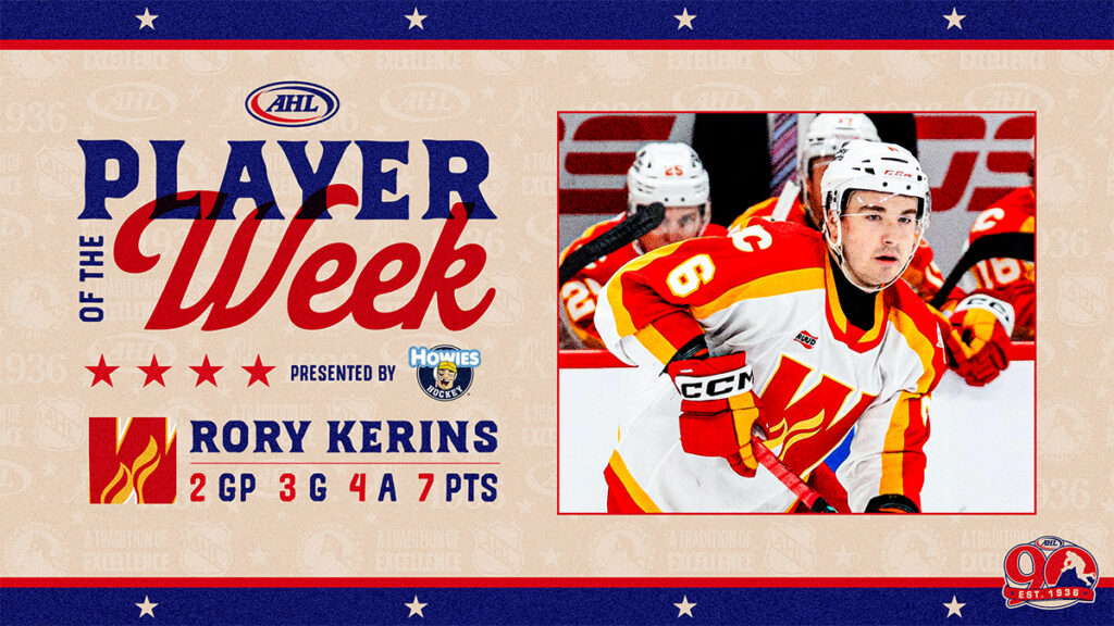 Wranglers’ Kerins named AHL Player of the Week | TheAHL.com
