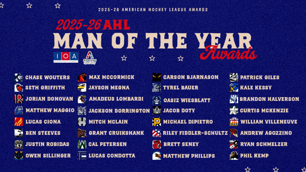 2025-26 AHL Man of the Year team winners named | TheAHL.com